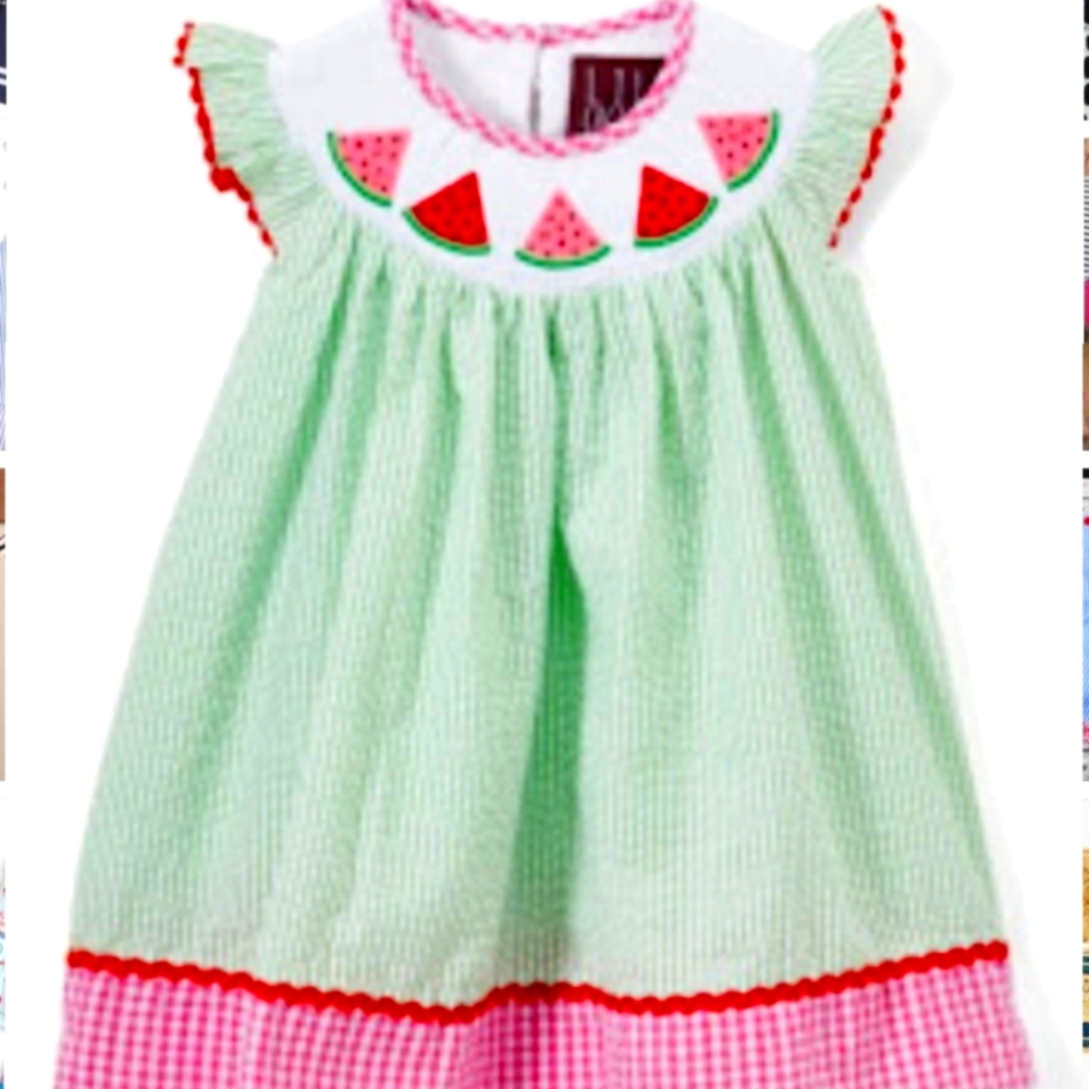 Watermelon Smocked Dress